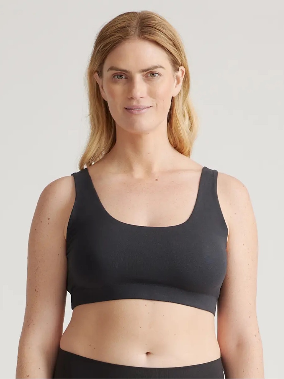 NWOT QUINCE 2 Pack Organic Cotton Tank Bralettes XS Black 1042